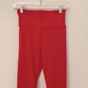 Cyclehouse | Red High Waist Zip Front Leggings